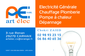 art elec carhaix Carhaix-Plouguer, , Installation électrique, Chauffage électrique, Eau chaude sanitaire, Ventilation (vmc)