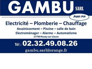 gambu freres sarl Rosay-sur-Lieure, , Installation électrique, Installation domotique, Alarme anti-intrusion, Chauffage électrique, Interphone et portier vidéo, Motorisation porte et portail, Plafond rayonnant, Plancher chauffant, Eau chaude sanitaire, Borne de recharge, Ventilation (vmc), Sécurité incendie