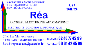Réa (Rayneau Electricité Automatisme) Saint-Mars-du-Désert, , Installation domotique, Interphone et portier vidéo, Motorisation porte et portail