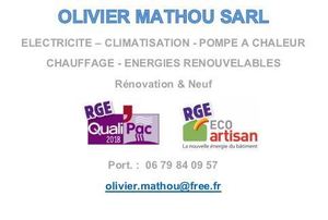OLIVIER MATHOU SARL Larche, , Installation électrique, Installation domotique, Alarme anti-intrusion, Chauffage électrique, Interphone et portier vidéo, Motorisation porte et portail