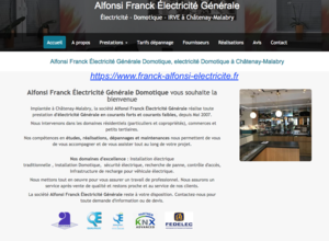 Franck Alfonsi Électricité Générale Domotique VDI Châtenay-Malabry, , Installation électrique, Installation domotique, Alarme anti-intrusion, Chauffage électrique, Interphone et portier vidéo, Motorisation porte et portail, Borne de recharge, Sécurité incendie